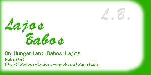 lajos babos business card